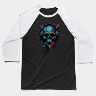 ink splash skull Baseball T-Shirt